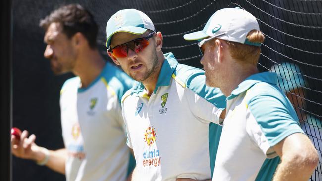 Josh Hazlewood didn’t bowl in the nets on Friday. Picture: Daniel Pockett/Getty Images