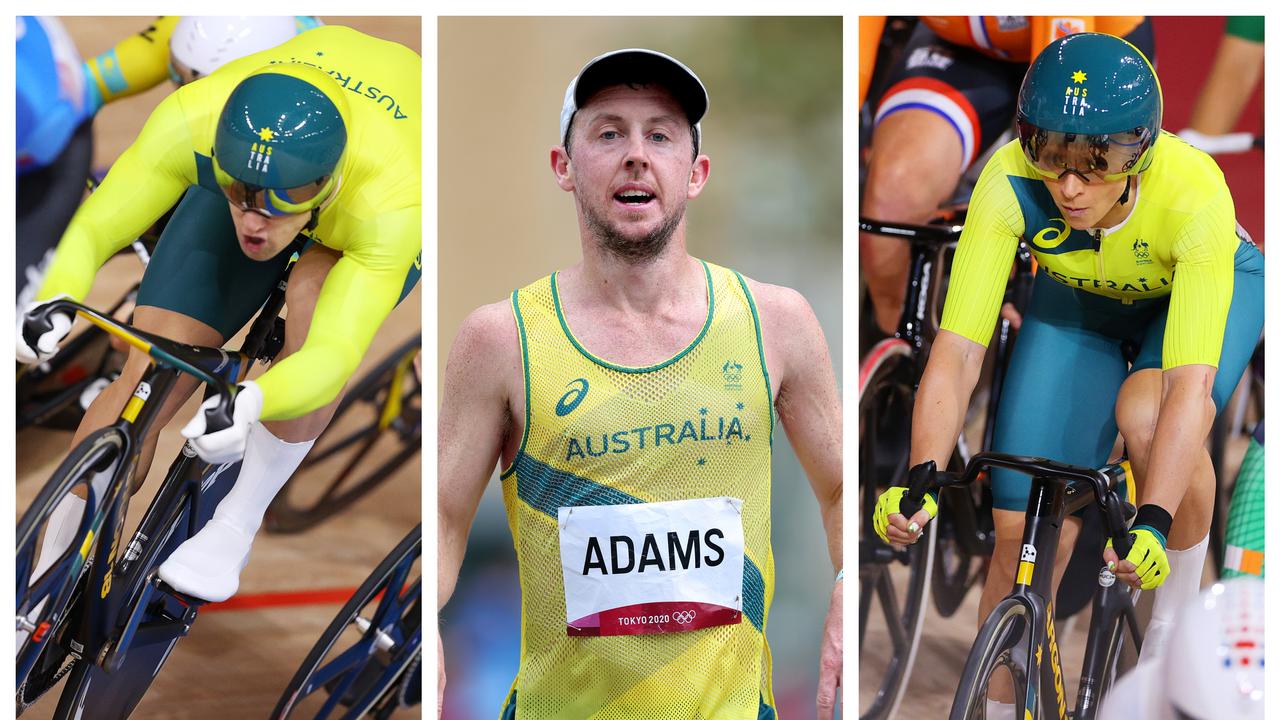Aussies fall short at the velodrome, while Liam Adams completes a remarkable redemption story in the marathon.