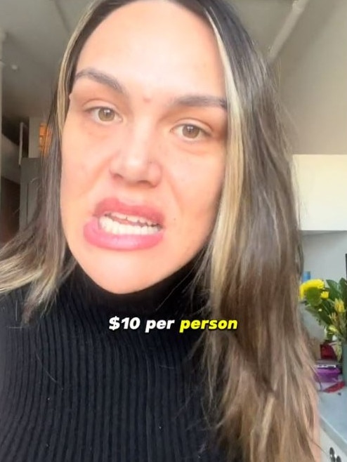 Jules Rangiheuea said the cost of cakeage was ‘criminal’. Picture: TikTok