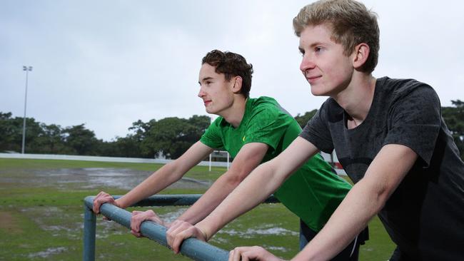 Twins Tom and Nick Corel of Mosman are Junior Sports Star nominees. Picture: Virginia Young