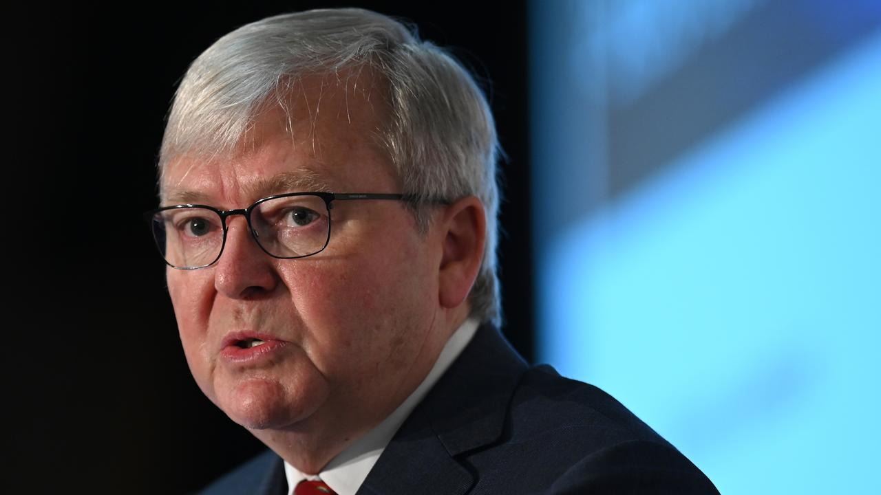 Former Australian prime minister Kevin Rudd writes there’s a real risk of armed conflict between the US and China. Picture: Joel Carrett