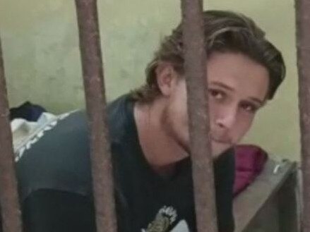 The first images have emerged of the Indonesian cell where the Queensland man, Bodhi Risby-Jones, 23, from Noosa, accused of a violent, naked and drunken rampage is being held. Picture. 9NEWS