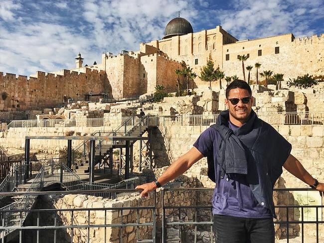 Instagram image posted by Jarryd Hayne of him in Jerusalem. Picture: Instagram