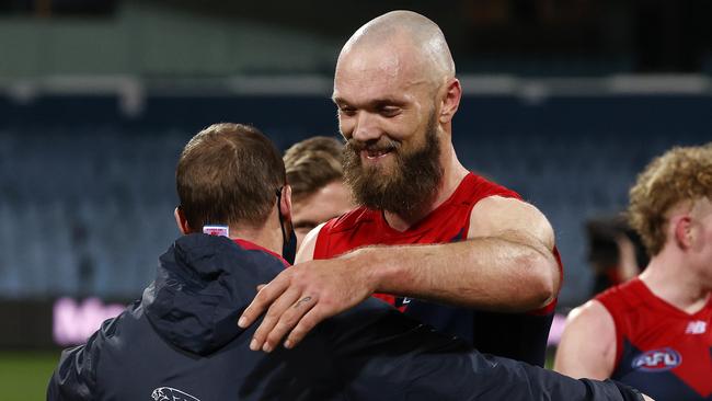 Max Gawn was the man of the hour on Saturday night. (Photo by Michael Klein)