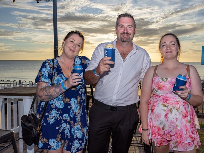 Aash Ford, Justin Rogers and Ashley Fitzgerald at the 2025 Hospitality NT Aristocrat Technologies Awards for Excellence, Darwin Ski Club. Picture: Pema Tamang Pakhrin
