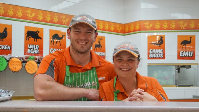 Amanda and Matthew Fox owners of Fox’s Chook House Chicken and Game Meat. Picture: Jessica Ball