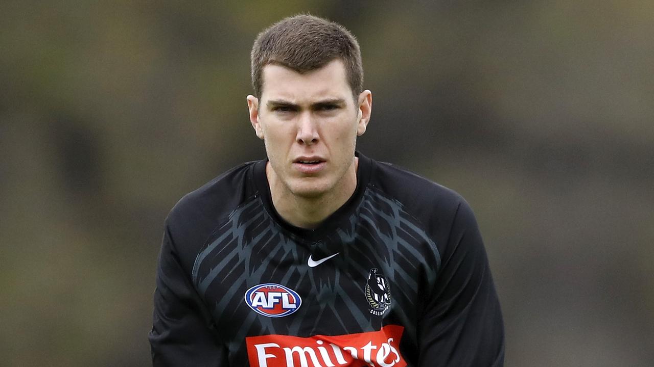 Mason Cox has been named as an emergency for the Magpies. Picture: Dylan Burns
