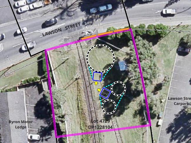 Location for proposed dome construction for the 2022 Byron Bay International Film Festival.