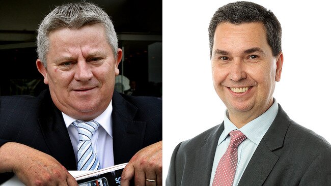 Sky Thoroughbred Central's Ron Dufficy (left) and Racenet's Shayne O'Cass.