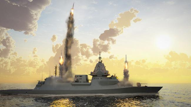 Evolved Hunter Class design for guided missile frigate. Supplied by BAE Systems Australia