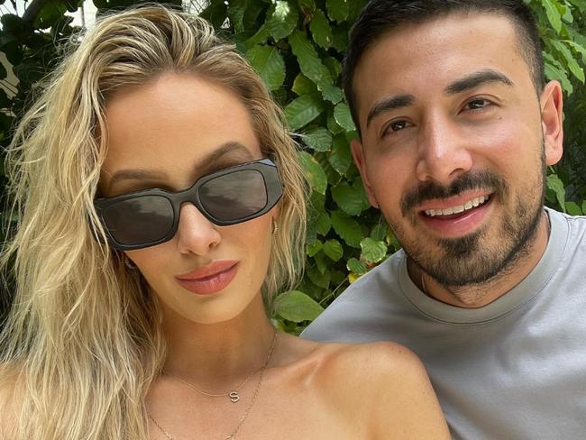 Images of Simone Holtznagel and Jono Castano from their epic Maldives blowout for her 30th birthday. Source: Instagram