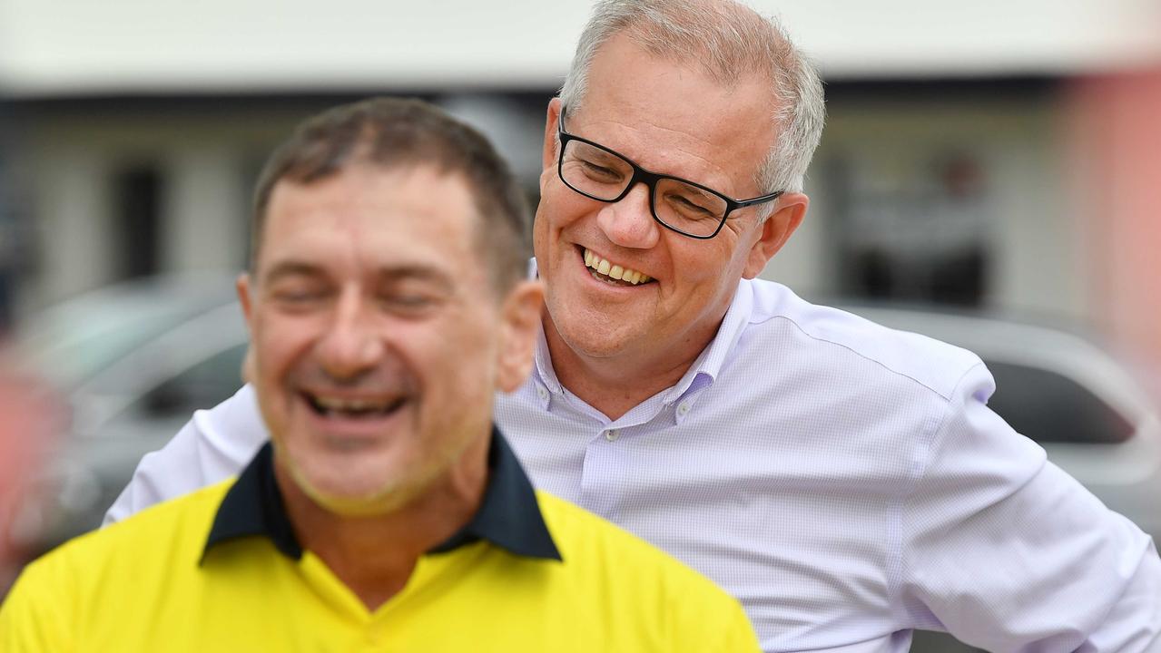 Prime Minster Scott Morrison visits Nolan Meats, Gympie, after devastating floods. Llew O'Brien MP. Picture: Patrick Woods.