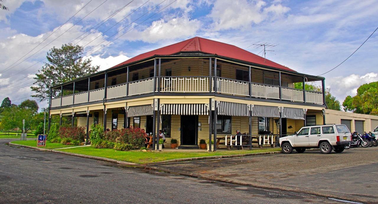 The Brushgrove Hotel, where Andre Richer-Pearce worked as a chef. The 42-year-old's body was found in the Clarence River near the yacht in which he lived. Picture: Contributed