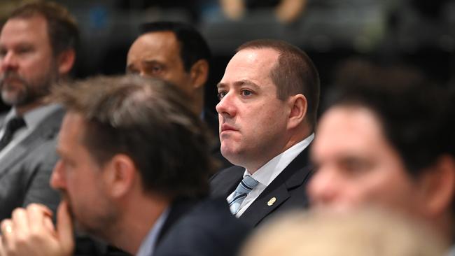 Gold Coast City Councillors — Glenn Tozer far left, opposed to rates discount system. Picture: John Gass.