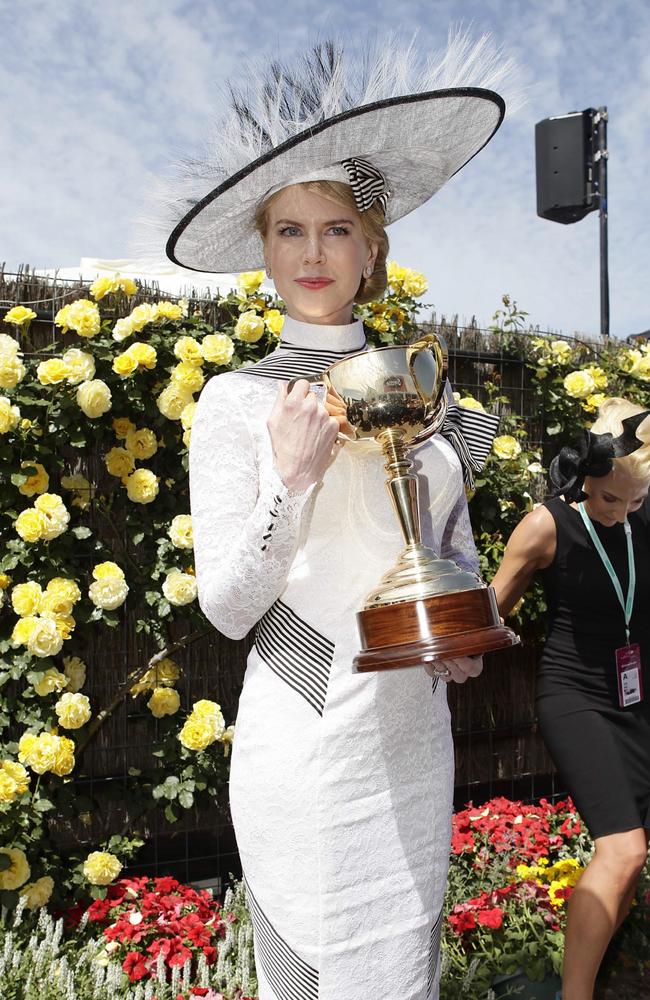 Homegrown movie star Nicole Kidman was delight at 2012 Derby Day. Picture: Julie Kiriacoudis,