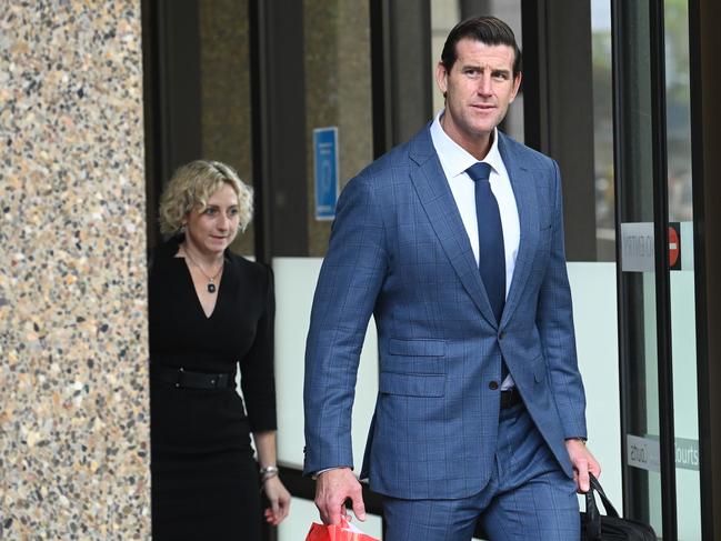 SYDNEY, AUSTRALIA - NewsWire Photos March 29, 2022: Ben Roberts-Smith, former SAS soldier leaves Supreme Court as his defamation case against Nine and its journalists continue. Picture: NCA NewsWire / Jeremy Piper