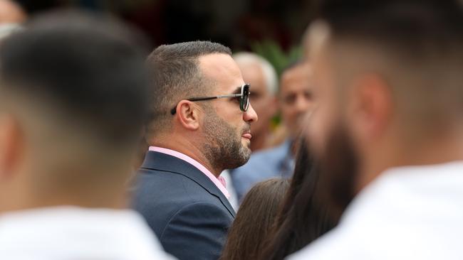 Father Daniel Abdallah at the funeral. Picture: Jonathan Ng