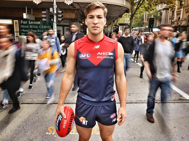 Jack Viney has signed a new four-year deal with Melbourne. Picture: Michael Klein