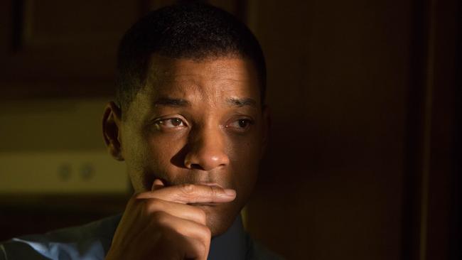 In Concussion, Will Smith plays Dr Bennet Omalu, who was the first to publish findings of chronic traumatic encephalopathy in NFL players. Picture: Melinda Sue Gordon/Columbia Pictures