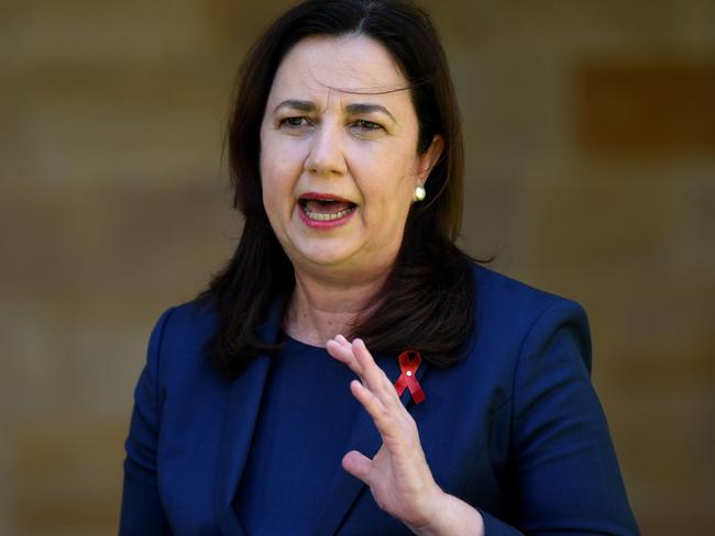 BRISBANE, AUSTRALIA - NewsWire Photos - OCTOBER 30, 2020.Queensland Premier Annastacia Palaszczuk speaks during a press conference at Parliament House, ahead of the state election on October 31.Picture: NCA NewsWire / Dan Peled