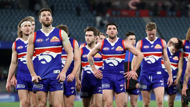 The Western Bulldogs let an opportunity slip against Fremantle on Saturday but remain in the finals hunt. Picture: Mark Stewart