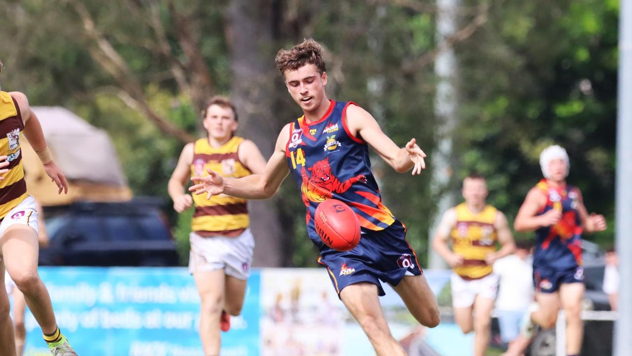 Archie Shannon in action for the Noosa Tigers. Picture: Craig Slaney Sports Photography.