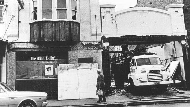 The Manly Daily building being renovated in July 1968. Manly Daily