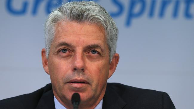 DUBAI, UNITED ARAB EMIRATES - JANUARY 29: David Richardson, Chief Executive of the ICC speaks to the media during the ICC press conference after a two day board meeting at the ICC Headquarters in Dubai Sports City on January 29, 2014 in Dubai, United Arab Emirates. (Photo by Francois Nel/Getty Images)