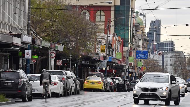 Chapel St cyclists often ride too close to parked cars because therre is no safe passing law, lobbyists say..