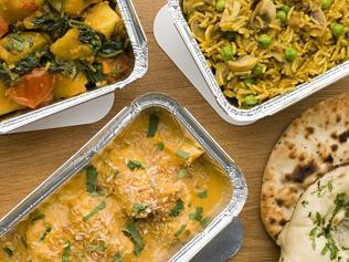  Selection Indian Take Away Dishes In Foil Containers 