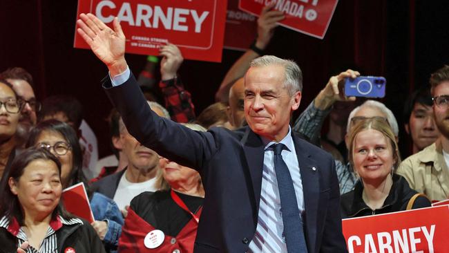 Mark Carney led his Liberal Party to victory in the wake of Donald Trump’s announcement of sweeping tariffs – subsequently paused – on every Canadian export except oil and gas. Picture: AFP