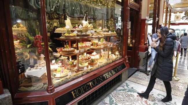 Hopetoun Tea Rooms, established in the iconic Block Arcade in the 19th century, has been put on the market. Picture: Alex Coppel.