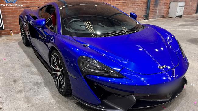 New unexplained wealth laws have given police more power to seize items like this high-end sports car. Picture: NSW Police