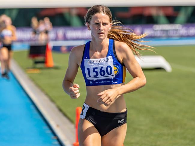 Daisy Sudholz won the 1500m and 3000m national titles in under-17 earlier this year. Picture: Athletics Victoria.