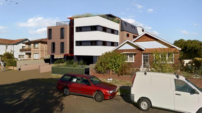 An artist's impression of a boarding house proposal at 17 Arthur St, Punchbowl.