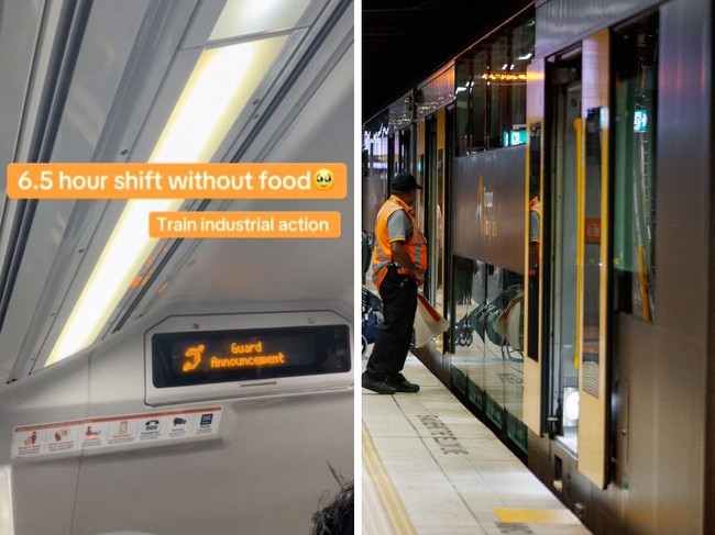 ‘6.5 hours without food’: Shock train vid. Picture: TikTok/AFP