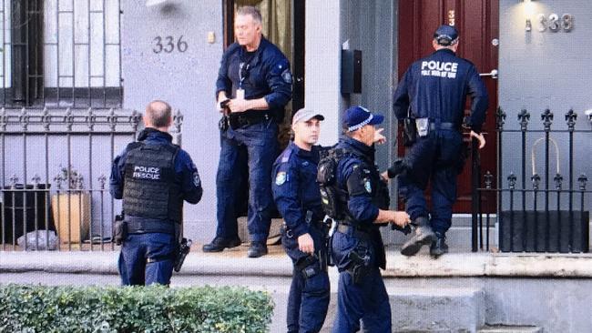 NSW Police raids in the Sydney suburb of Surry Hills. Pictures Dylan Robinson