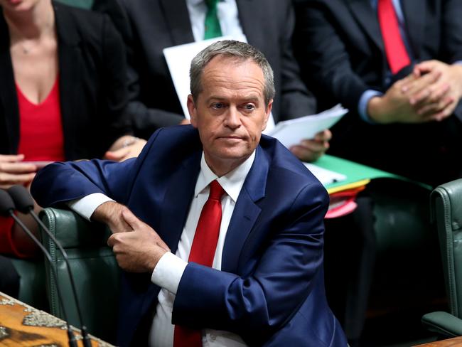 Opposition Leader Bill Shorten in Question Time. Picture: Kym Smith