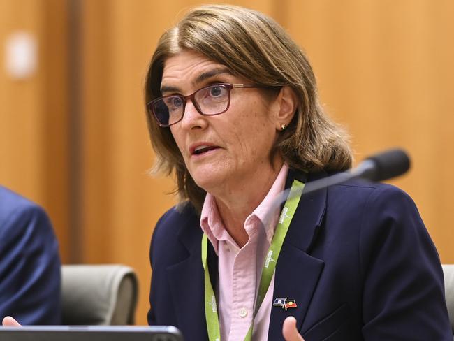 CANBERRA, AUSTRALIA, NewsWire Photos. OCTOBER 26, 2023: Governor of the Reserve Bank of Australia Michele Bullock appears before Senate estimates at Parliament House in Canberra. Picture: NCA NewsWire / Martin Ollman