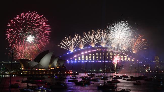 While Sydney’s iconic fireworks display will go ahead, most Sydneysiders will be forced to watch it from the television this year. Picture: AAP Image for City of Sydney/Mick Tsikas