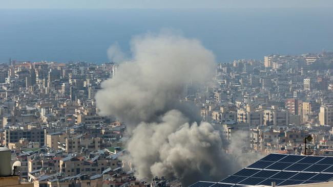 Beirut’s southern suburbs are coming under regular bombardment as Israel targets Hezbollah sites. Picture: AFP