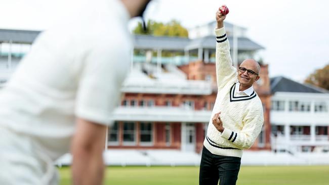 Satya Nadella describes himself as an obsessed cricket fan.