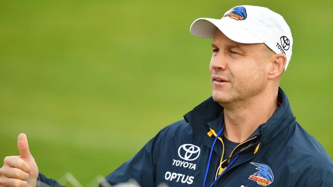 Crows coach Matthew Nicks will lead the club’s rebuild. Picture: AAP Image/David Mariuz.