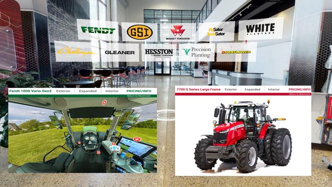 Agco's virtual showroom offers an online experience for customers.