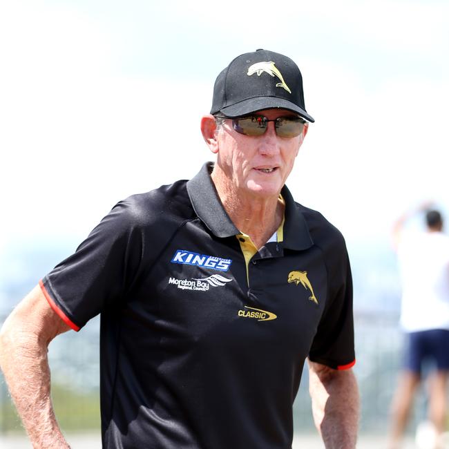 Wayne Bennett won’t be on David Moffett’s Christmas card list. Picture: Steve Pohlner