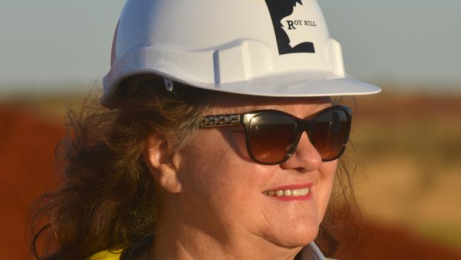 Roy Hill Gina Rinehart Pictures. Gina Rinehart at Roy Hill. Images sourced by Anthony DeCeglie.