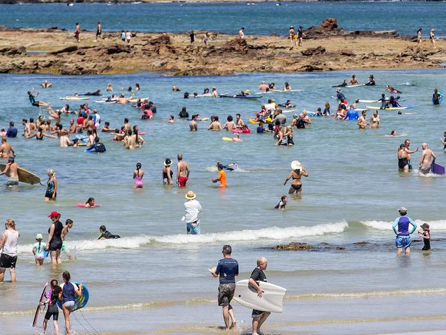 Melbourne's flock to Phillip Island during the summer holiday season. Smiths Beach. Picture: Sarah Matray