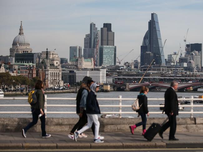 The pound rose on news that the Brexit process could be subject to parliamentary approval, and more positive than expected growth forecasts from the Bank of England. Picture: AFP PHOTO / Daniel Leal-Olivas