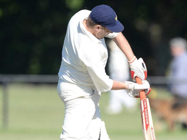 Sub-District cricket match between Ormond and Brighton at EE Gunn Reserve. Ormond batsman Rohan Wight