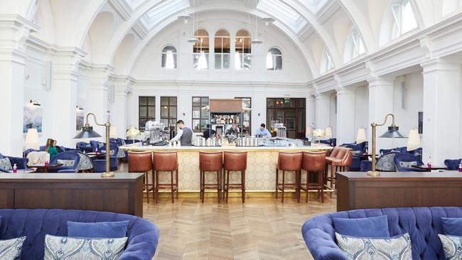 I couldn’t hide my excitement checking in to the Titanic Hotel Belfast. Picture: Tourism Ireland.